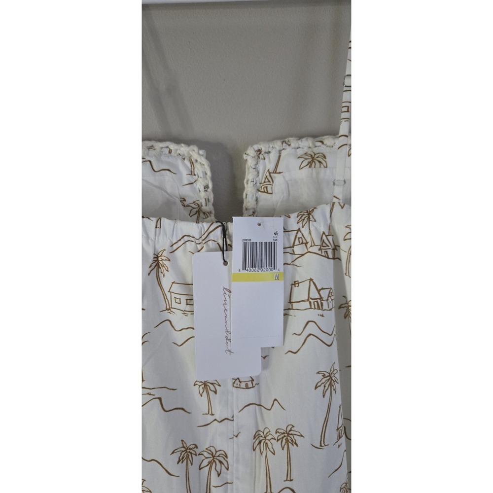 Line & Dot Tropical Palm Village Print Mini Dress Womens Size M New with Tags - Picture 3 of 6